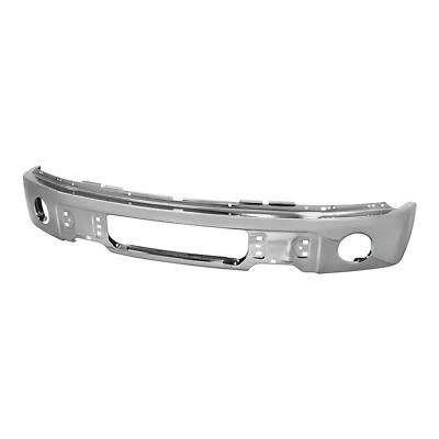 Spyder Front Bumper w/ Fog Light Hole for Ford F150 - Chrome Foto 1 de 4