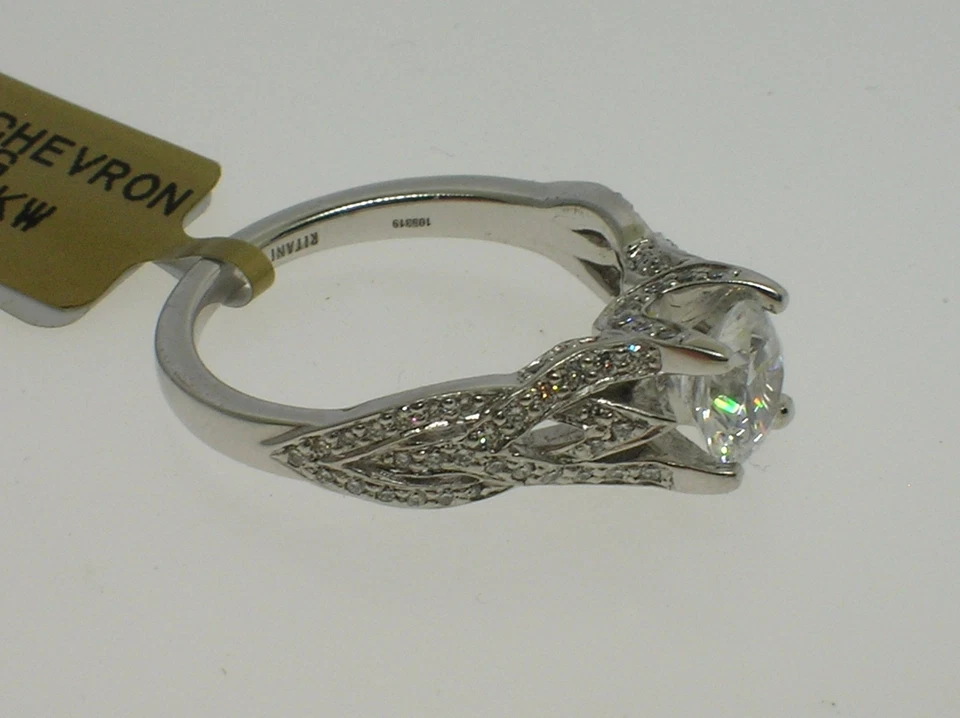 RITANI 18K GOLD MOUNTING R10115(A) 0.36CTW DIAMONDS SIZE 6.5 US-RETAIL $2,999.00 - Image 1 of 4