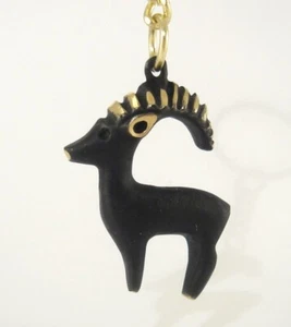 Walter BOSSE Vienna Key Ring Zodiac CAPRICORN Keychain Patinated Brass Bronze - Picture 1 of 5