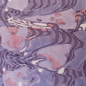 Tulu Textiles Stunning Abstract Linen Print Fabric- Lama / Purple 1.10 yds - Picture 1 of 2