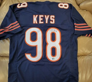 Tyrone Keys 1985 Chicago Bears signed jersey Super Bowl XX Auto BAS Men's XL - Picture 1 of 4
