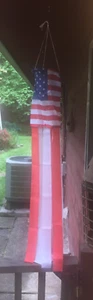 NIP Patriotic Plastic Windsock Stars and Stripes 39 Inches - Picture 1 of 2