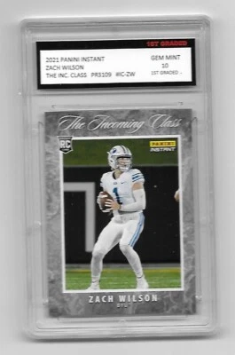 2021 Panini Instant Zach Wilson  Incoming Class   Gem Mint 10 Jets  PR of  3109 - Image 1 of 2