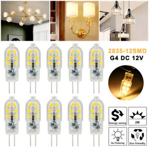 10/20Pcs G4 20W 2835 SMD Bi-pin 12 LED Lamp Light Bulb DC 12V 6000K White & Warm