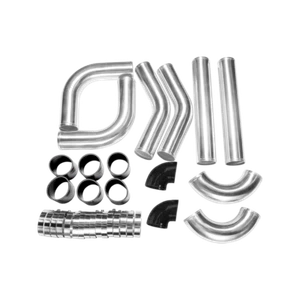 CXRacing Universal 3" Intercooler 2mm Thick Aluminum Piping Kit Black Hoses Tube - Bild 1 von 2