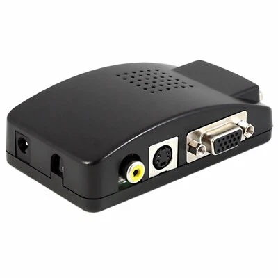 B12C AV S-Video To VGA Converter Adapter VGA For Monitor Camera TV - Image 1 of 4