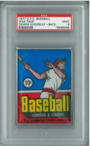 1977 OPC Baseball Wax Pack PSA 9 Dennis Eckersley on Back - Picture 1 of 2
