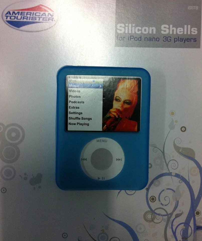 New American Tourister Silicone Shell Case for iPod Nano 3G players - Sky Blue - Image 1 of 4
