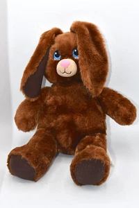 Build A Bear Chocolate Bunny Rabbit Brown Blue Eyes Plush Toy Stuffed Animal 16" - Picture 1 of 4