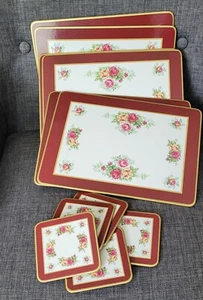CHODZIEZ COUNTRY ROSES - 6 DINNER MATS & 5 DRINKS COASTERS - Picture 1 of 1