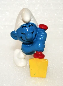 Modellino vintage Puffo Schleich Peyo Shover PVC Nuovo NOS Moderno - Foto 1 di 2