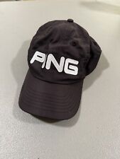 Ping Hat Cap Golf Black One Size Adjustable Strap Back Vintage Polyester
