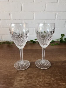 Waterford Crystal CASTLEMAINE Claret Wine Glasses 7 1/8” Tall - Picture 1 of 4