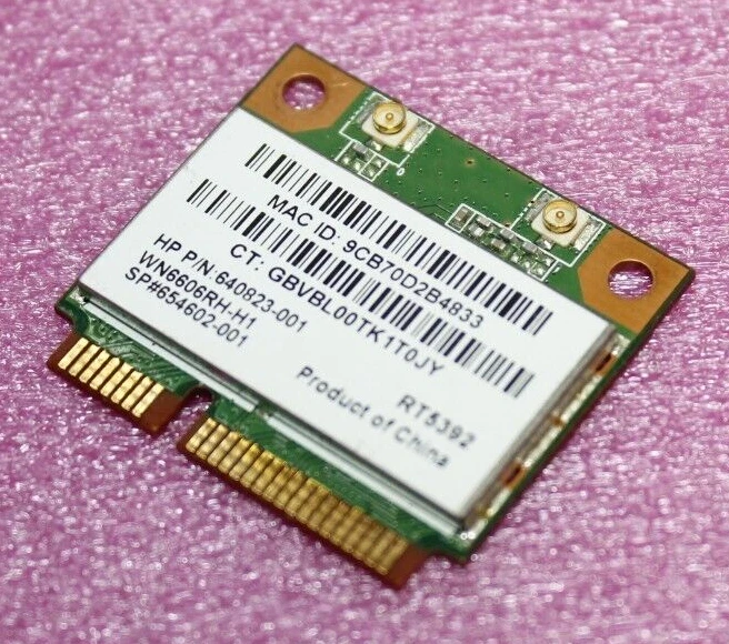 654602-001 HP 300Mbps 2.4GHz IEEE 802.11 a/b/g/n Mini PCI Express Wireless G - Image 1 of 1