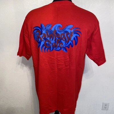 Camiseta DE COLECCIÓN Rainforest Café XL Roja Hawaiana Floral Empleado Equipo Personal EE. UU. Foto 1 de 4