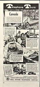 1946 Bell Telephone Service Canada Telephone Tours Vintage Print Ad - Picture 1 of 6