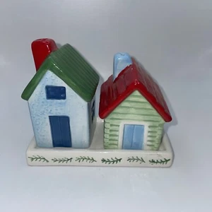 Transpac Y7445 House Salt and Pepper Shakers, Dolomite, Set of 3 - Picture 1 of 5