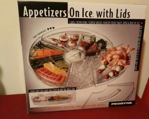 Prodyne Appetizers On Ice With Lid Revolving Server Vented Food Tray AB-5 ✞  - Picture 1 of 12