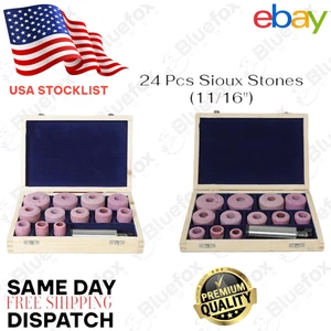 NEW Sioux Valve Seat Pink Grinding Wheel All Set Available + 11/16" Stone Holde - Foto 1 di 28