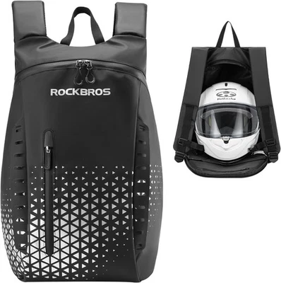 ROCKBROS мотоциклетный шлем рюкзак, 14,5 л шлем сумки w/светоотражающий, водонепроницаемый  - Изображение 1 из 4