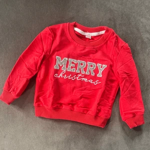 Bebé Niña Rojo Feliz Navidad Sudadera Plateada Lentejuelas 6-9 meses NUEVO - Imagen 1 de 7