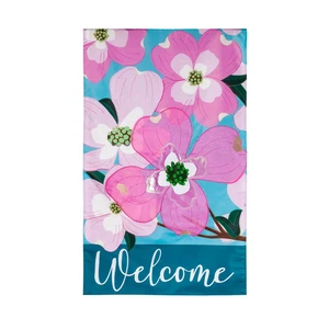 Dogwood Blossoms House Applique Flag,159231 - Picture 1 of 1