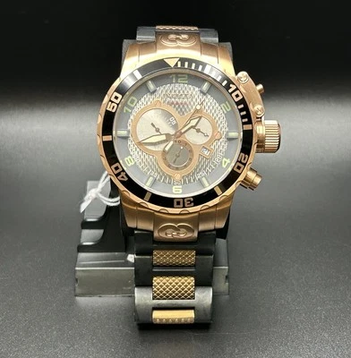 Relógio masculino Invicta Sea Base 52 mm ouro rosa e preto - Imagem 1 de 4
