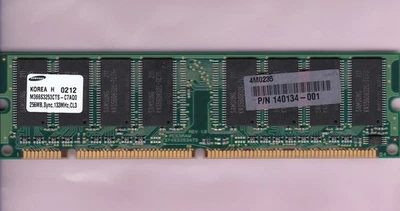 256MB PC-133 SAMSUNG M366S3253CTS-C7AQ0 COMPAQ 140134-001 Ram Memory STICK PC133 - Image 1 of 2