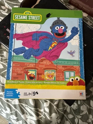 2012 MB Sesame St Wood board Puzzle New In Original Packaging Featuring Elmo - Image 1 of 4