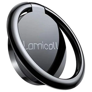 Phone Ring Holder Finger Grip Stand - Cell Phone Kickstand, 360° Black-01 - Picture 1 of 7