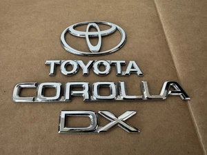 FREE SHIP 92 93 94 95 96 97 OEM TOYOTA COROLLA WAGON DX REAR EMBLEM BADGE SET - Picture 1 of 5