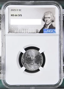 2025 D Denver Jefferson Nickel NGC MS 66 5FS Full Steps - Picture 1 of 2