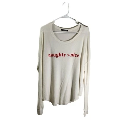 Top térmico Wildfox Naughty n Nice para mujer manga larga talla grande Foto 1 de 4
