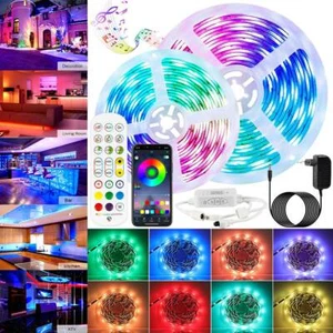 RGB LED Stripe Streifen 5050 Band Licht Leiste Farbwechsel Lichtschlauch 1-30m - Bild 1 von 13