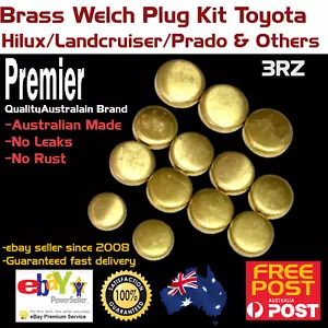 Brass Welch Plug Kit Brass Expansion Welsh Plugs Fits Toyota 3RZ - Picture 1 of 4