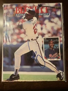 fred mcgriff signed autographed beckett baseball magazine Atlanta Braves - Picture 1 of 2