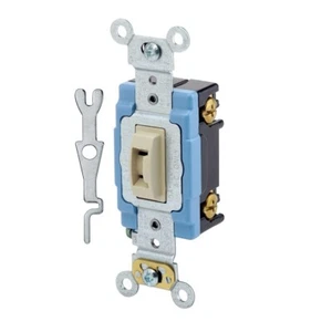 Interruptor monopolar de bloqueo de palanca Leviton 1201-2IL 15 amperios, 120/277 voltios - Imagen 1 de 2