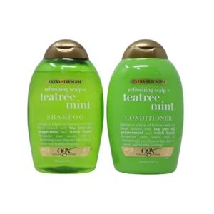 OGX Extra Strength Refreshing Scalp+ Shampoo&Conditioner Set, Teatree Mint, 13oz - Picture 1 of 5