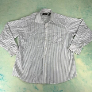 Donald Trump Button Down Shirt Mens 17.5 Multicolor Striped Long Sleeve Signatur - Picture 1 of 9