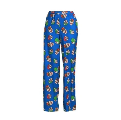 Pantalones de dormir Super Mario Nintendo para mujer talla XS 0-2 azules con bolsillos Foto 1 de 4