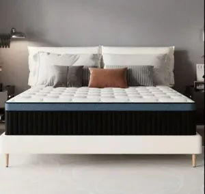 12/14 Inch Queen Hybrid Gel Memory Foam Mattress with innerspring, w / 2 Pillows - Picture 1 of 5