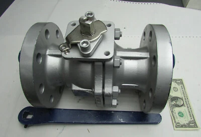 Válvula de bola con brida Jomar 3" clase 300 316SS vástago/bola RTFE teflón FL-CS-100-300 Foto 1 de 4