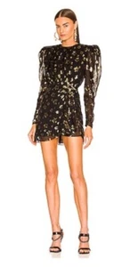 DUNDAS x REVOLVE Luna Mini Star Dress Black Gold Size Small - Picture 1 of 15