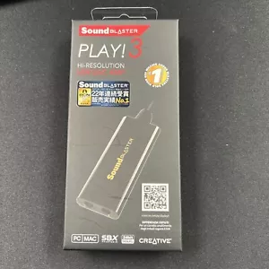 Creative Sound Blaster Play 3 Hi-Res USB DAC AMP Audio Adapter SB1730 - Picture 1 of 2