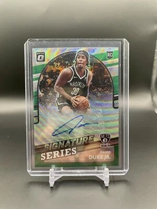 2021-22 Donruss Optic Green Wave Signature Series novato David Duke Jr. #SS-DDJ - Imagen 1 de 2