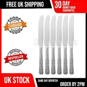 6 KINGS PATTERN DINNER KNIVES QUALITY DESIGN LARGE TABLE KNIFE CUTLERY SET