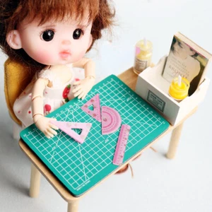 5pcs Dolls House Miniatures 1:12TH Scale Ruler Toolboard Student Work Painting - Picture 1 of 16