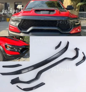ABS Carbon Front Engine Cover Grill Grille Trim For Dodge Ram Trx 1500 2021-2024 - Imagen 1 de 5
