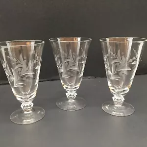 Lote de 3 cristalerías de té helado de cristal Cynthia by Fostoria 6"" 1938-1965 difícil de encontrar leer #3 - Imagen 1 de 11