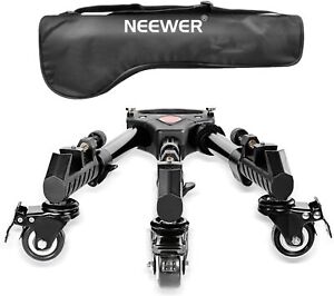 Neewer Pro 400mm/15.7" Adjustable Camera Photo Tripod Dolly with Rubber Wheels